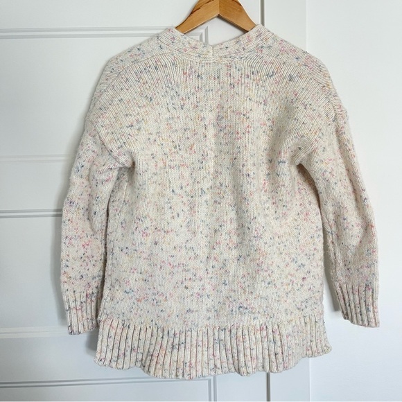 Gap Colorful cream cozy open cardigan sweater Wool - Picture 8 of 8